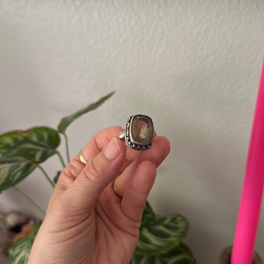 Sterling Smokey Quartz Ring